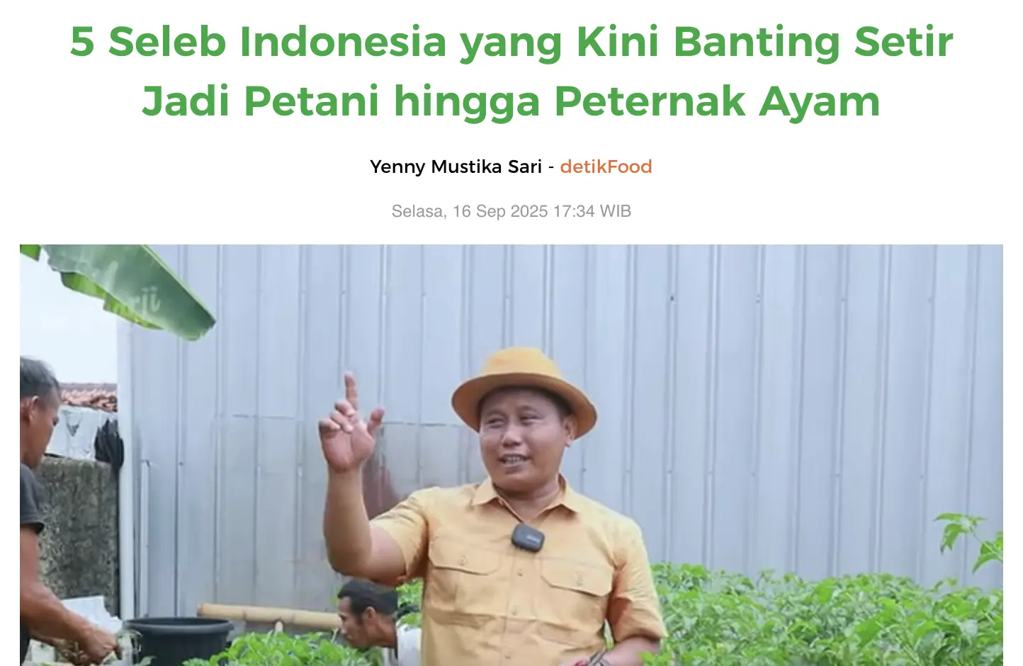 Pemberitaan Peluang Pasar Kebun Buah dan Sayur
